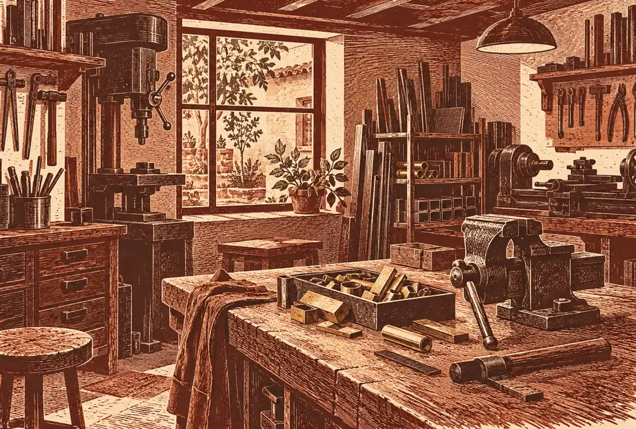 Illustration of fabrication businesses and their working space